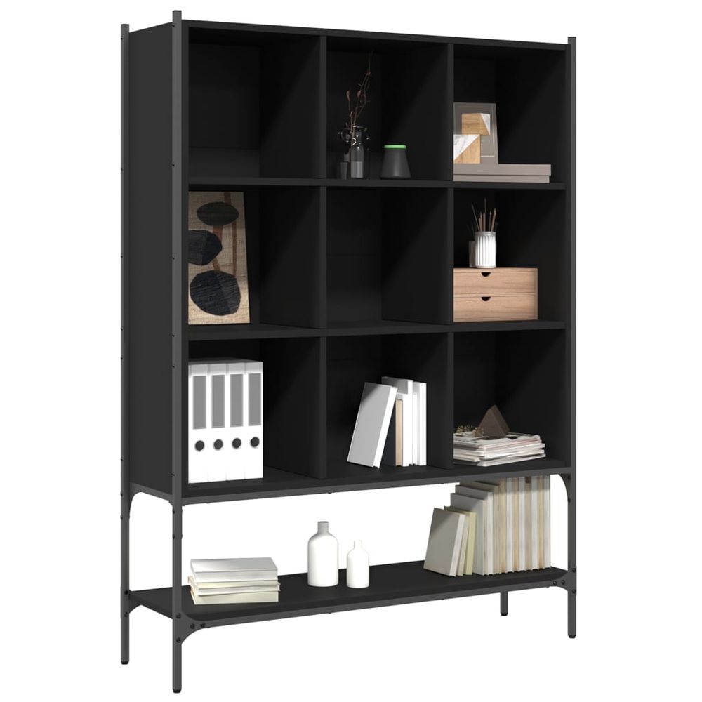 Bookcase Black 102x30x141.5 cm vidaXL Engineered Wood - Bookcase from vidaXL