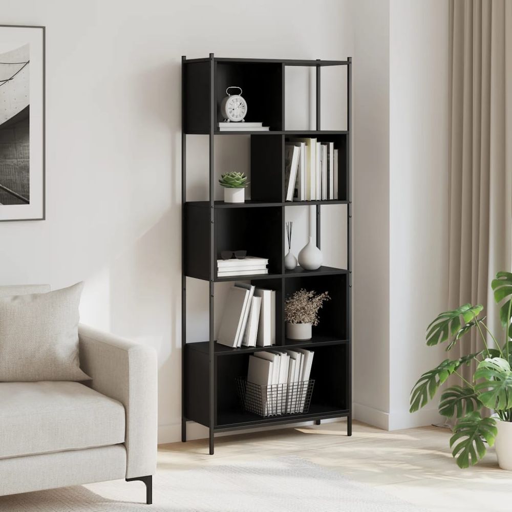 Bookcase Black 72x28x172 cm vidaXL Engineered Wood - Bookcase from vidaXL