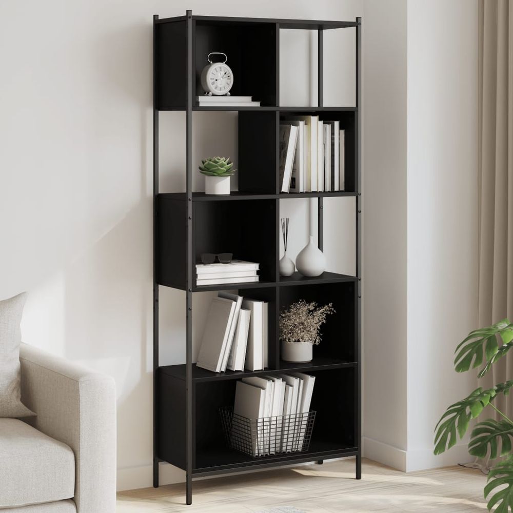 Bookcase Black 72x28x172 cm vidaXL Engineered Wood - Bookcase from vidaXL