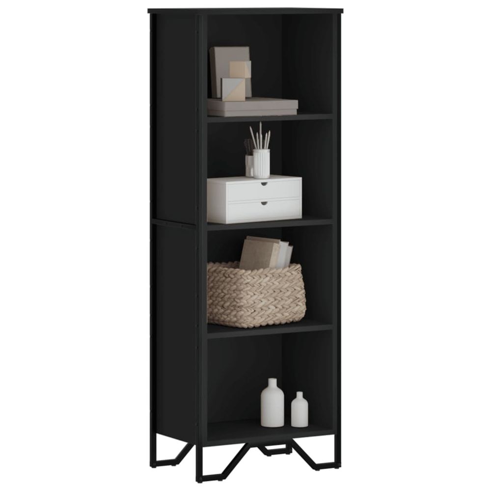 Bookcase Black 50x31x137.5 cm vidaXL Engineered Wood - Bookcase from vidaXL
