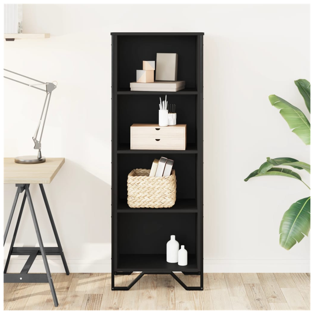 Bookcase Black 50x31x137.5 cm vidaXL Engineered Wood - Bookcase from vidaXL
