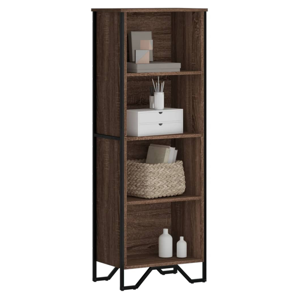 Bookcase Brown Oak 50x31x137.5 cm vidaXL Engineered Wood - Bookcase from vidaXL