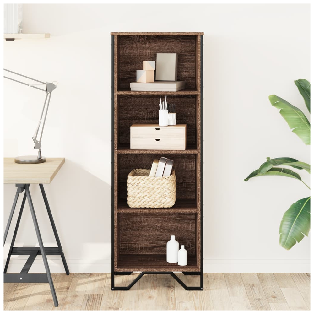 Bookcase Brown Oak 50x31x137.5 cm vidaXL Engineered Wood - Bookcase from vidaXL