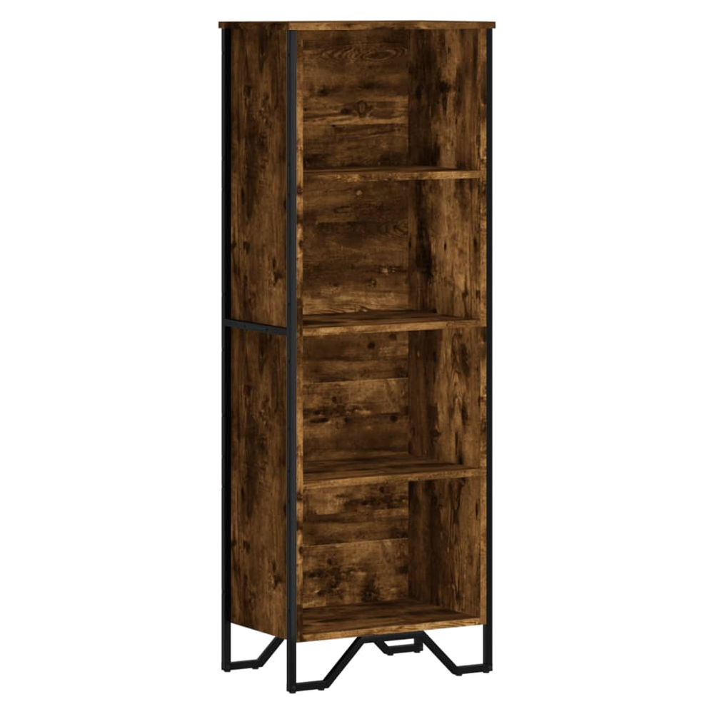 Bookcase Smoked Oak 50x31x137.5 cm vidaXL Engineered Wood - Bookcase from vidaXL