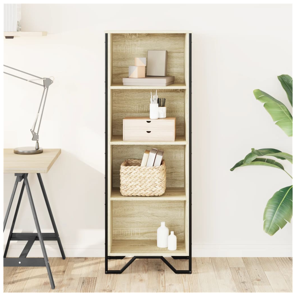 Bookcase Sonoma Oak 50x31x137.5 cm vidaXL Engineered Wood - Bookcase from vidaXL