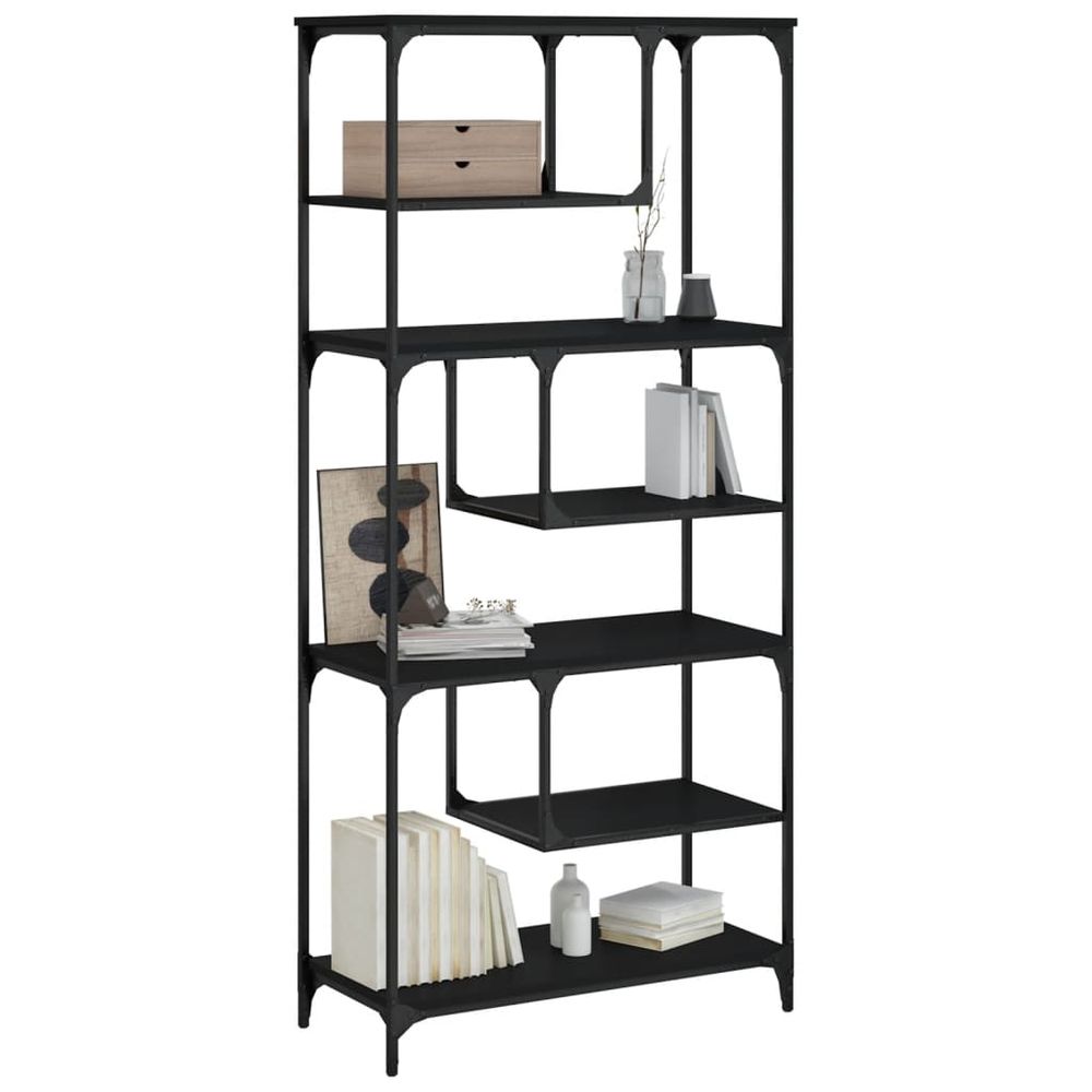 Bookcase Black 81x36x176 cm vidaXL Engineered Wood - Bookcase from vidaXL