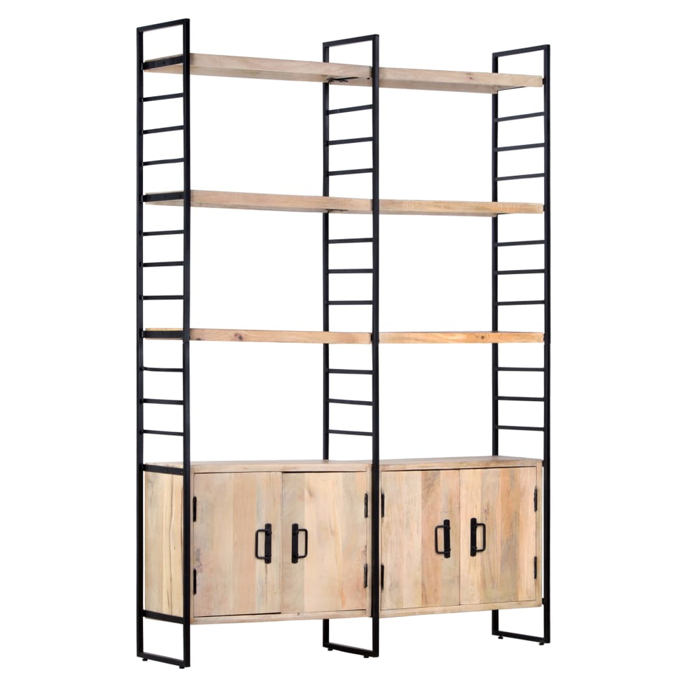 4-Tier vidaXL Bookcase 124x30x180 cm Solid Mango Wood - Bookcase from vidaXL