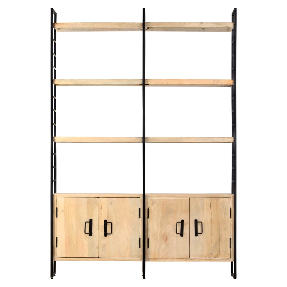 4-Tier vidaXL Bookcase 124x30x180 cm Solid Mango Wood - Bookcase from vidaXL