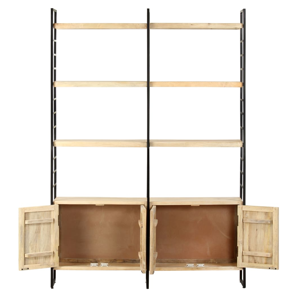4-Tier vidaXL Bookcase 124x30x180 cm Solid Mango Wood - Bookcase from vidaXL