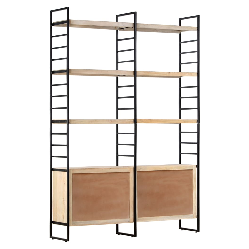 4-Tier vidaXL Bookcase 124x30x180 cm Solid Mango Wood - Bookcase from vidaXL