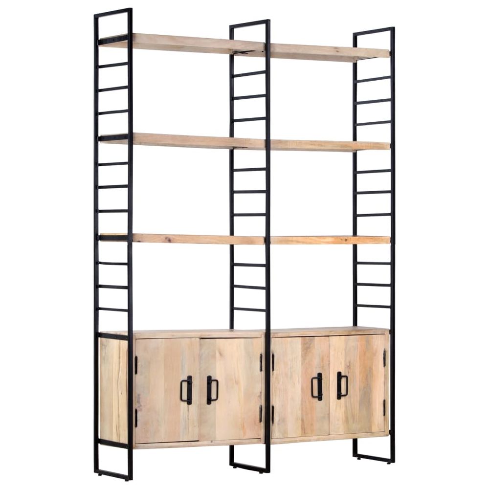 4-Tier vidaXL Bookcase 124x30x180 cm Solid Mango Wood - Bookcase from vidaXL
