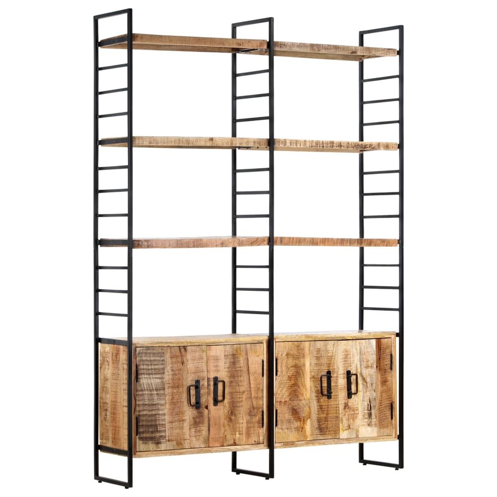 4-Tier vidaXL Bookcase 124x30x180 cm Solid Mango Wood - Bookcase from vidaXL