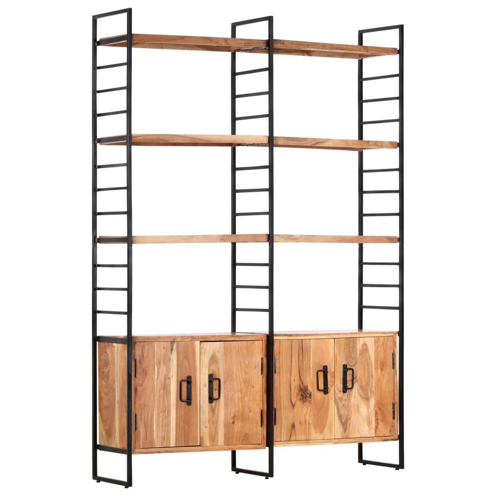 4-Tier vidaXL Bookcase 124x30x180 cm Solid Mango Wood - Bookcase from vidaXL