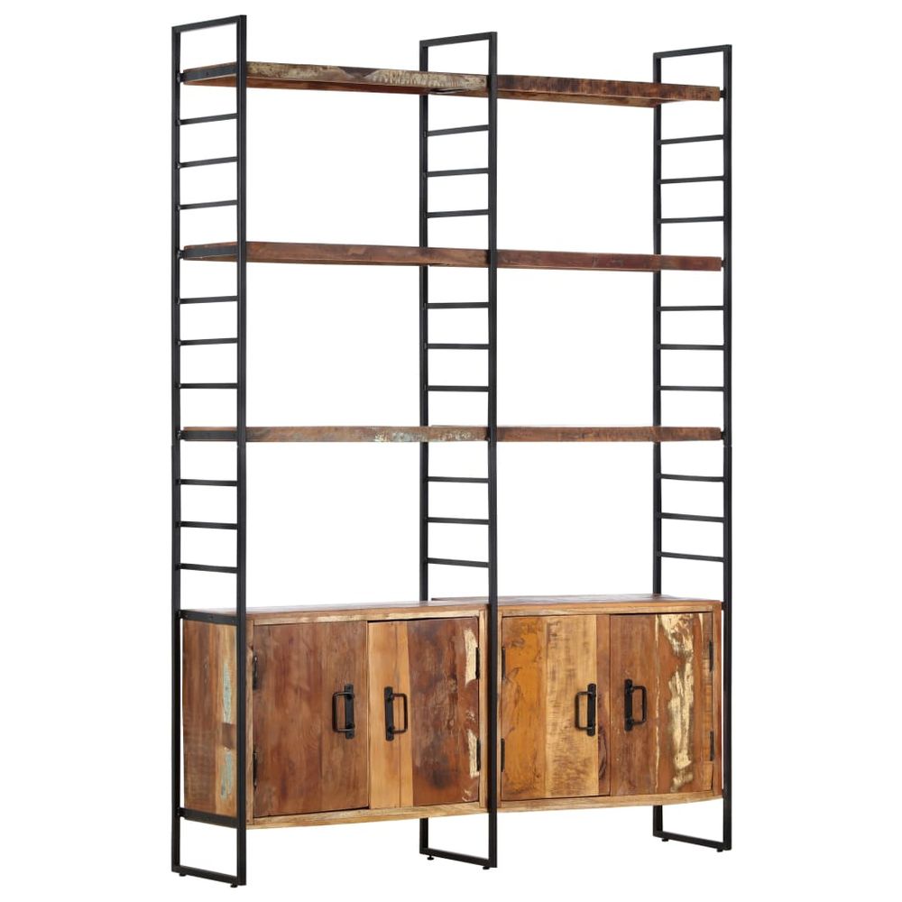 4-Tier vidaXL Bookcase 124x30x180 cm Solid Mango Wood - Bookcase from vidaXL
