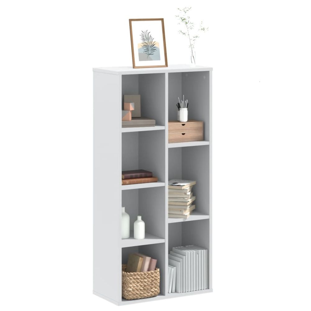 Bookcase White 50x25x105 cm vidaXL Engineered Wood - Bookcase from vidaXL
