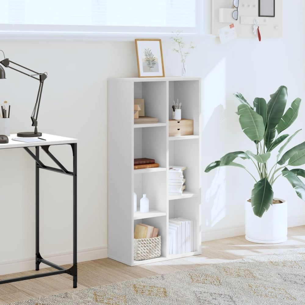 Bookcase White 50x25x105 cm vidaXL Engineered Wood - Bookcase from vidaXL