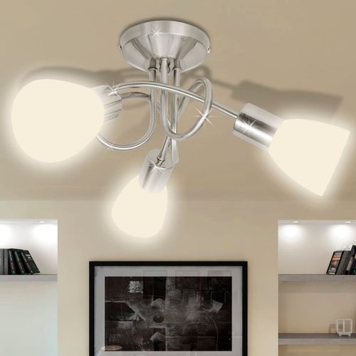 Ceiling Lamp with Glass Shades for 3 E14 Bulbs - Home Symphony