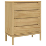 Chest of Drawers FLORO Wax Brown vidaXL Solid Wood Pine - Chest of Drawers from vidaXL