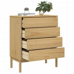 Chest of Drawers FLORO Wax Brown vidaXL Solid Wood Pine - Chest of Drawers from vidaXL
