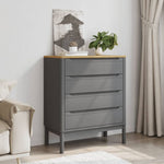 Chest of Drawers FLORO Wax Brown vidaXL Solid Wood Pine - Chest of Drawers from vidaXL