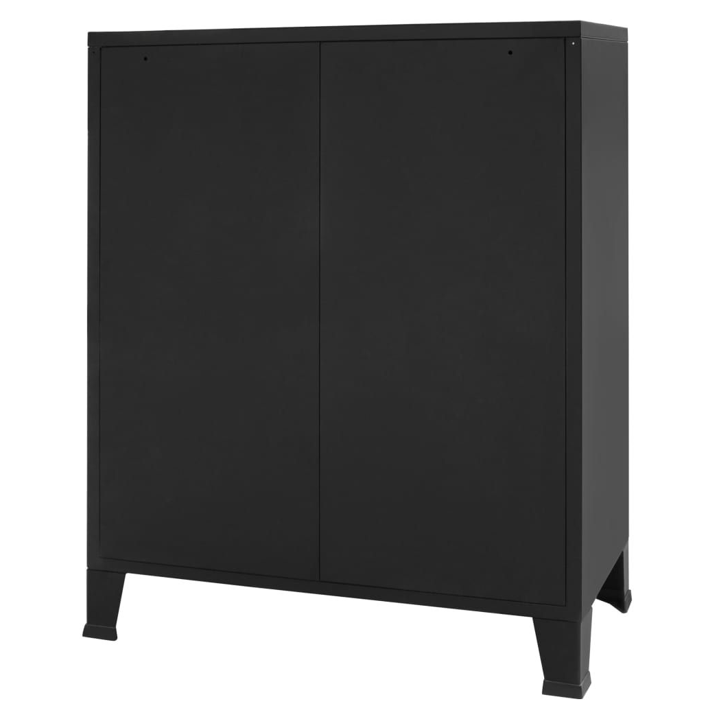 Chest of Drawers Metal Industrial Style vidaXL  78x40x93 cm Black - Chest of Drawers from vidaXL