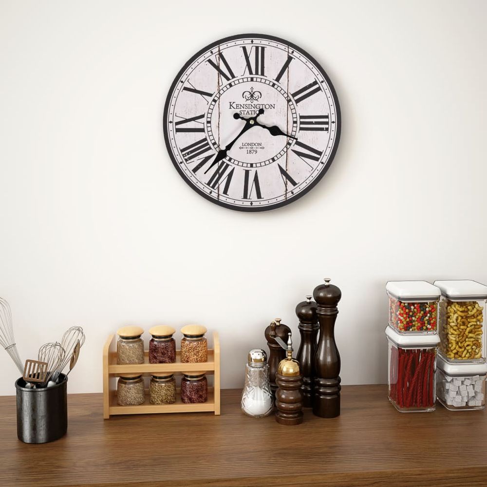 Vintage Wall Clock Flower 30 cm - Clock from vidaXL