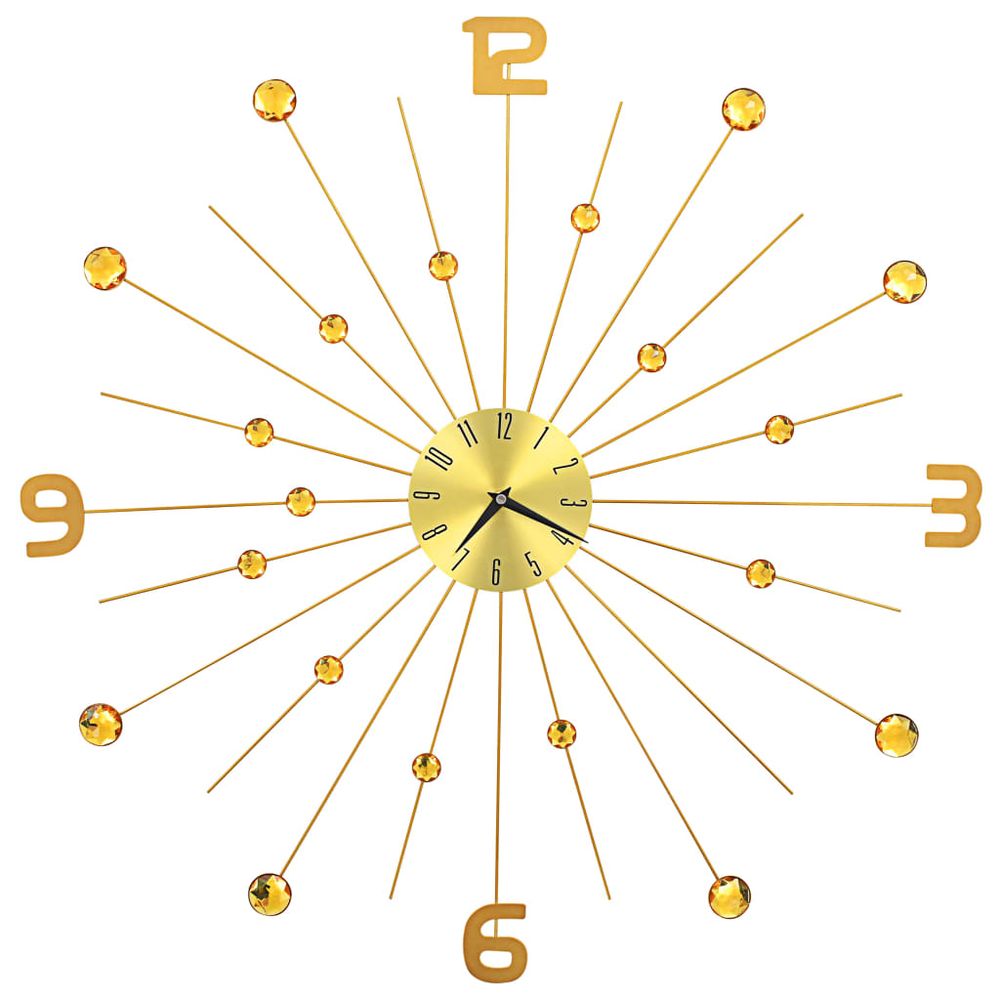 Wall Clock Metal 70 cm Golden - Clock from vidaXL