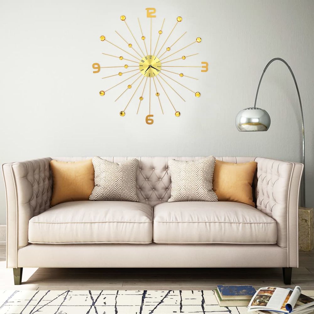 Wall Clock Metal 70 cm Golden - Clock from vidaXL