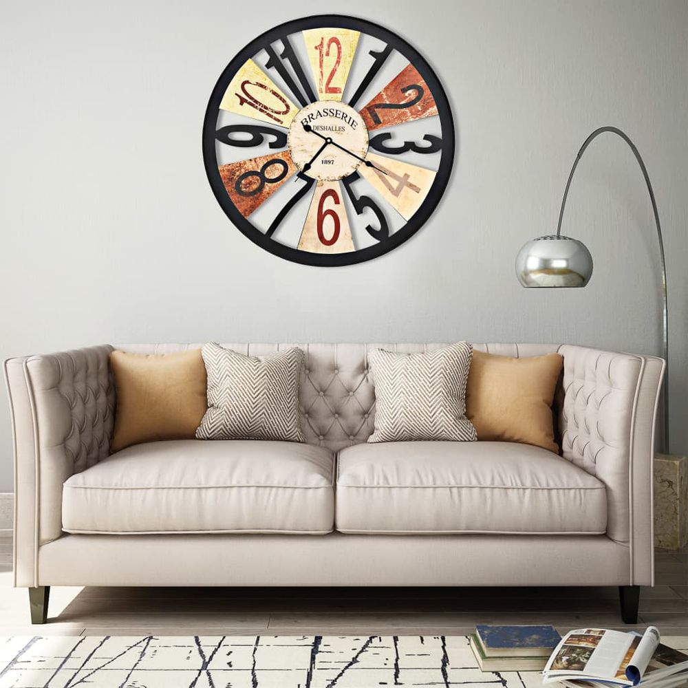 Wall Clock Metal 70 cm Golden - Clock from vidaXL