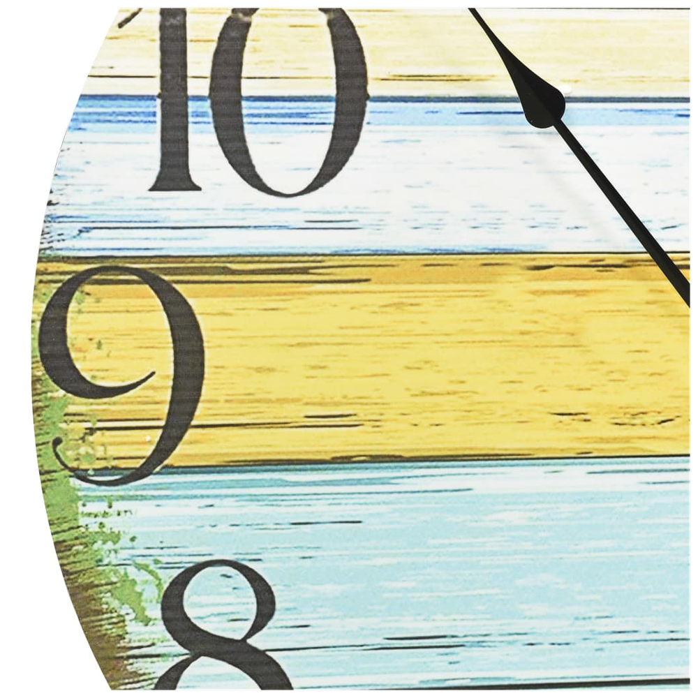 Wall Clock Multicolour 60 cm MDF - Clock from vidaXL