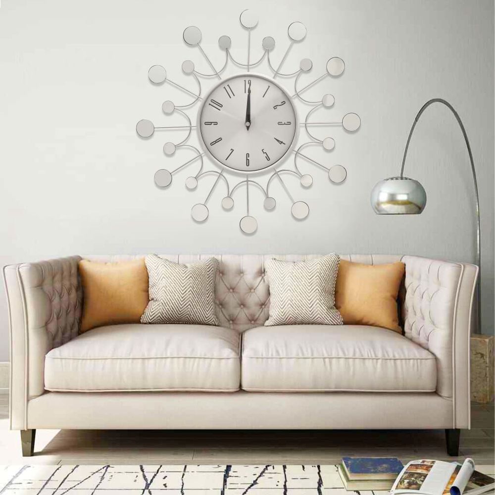 Wall Clock Silver 40 cm Metal - Clock from vidaXL