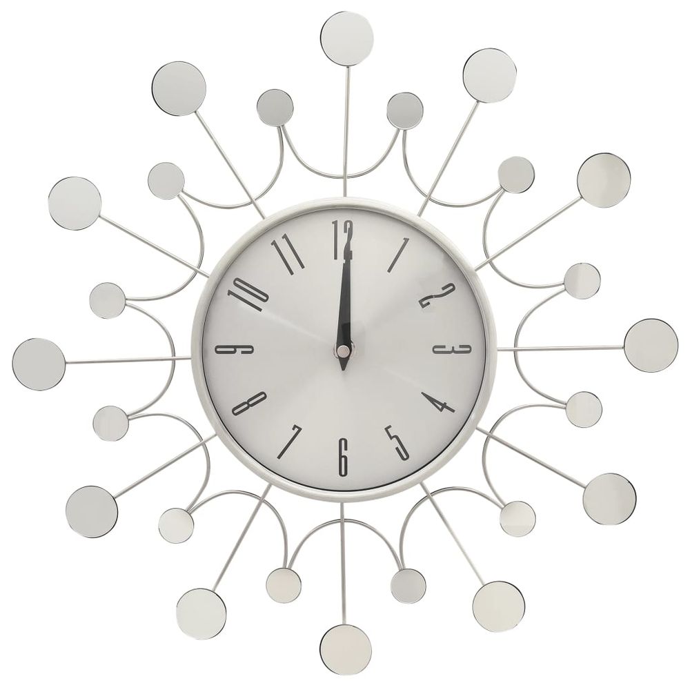 Wall Clock Silver 40 cm Metal - Clock from vidaXL