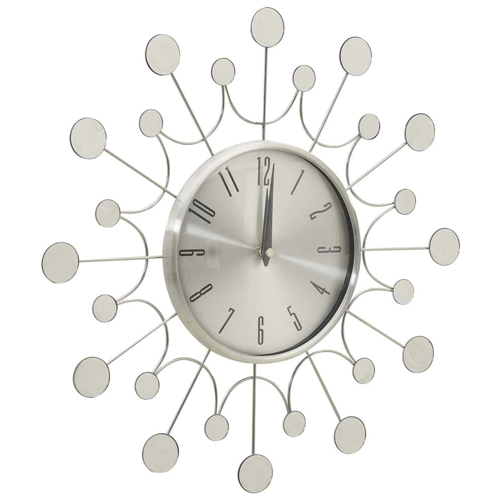 Wall Clock Silver 40 cm Metal - Clock from vidaXL