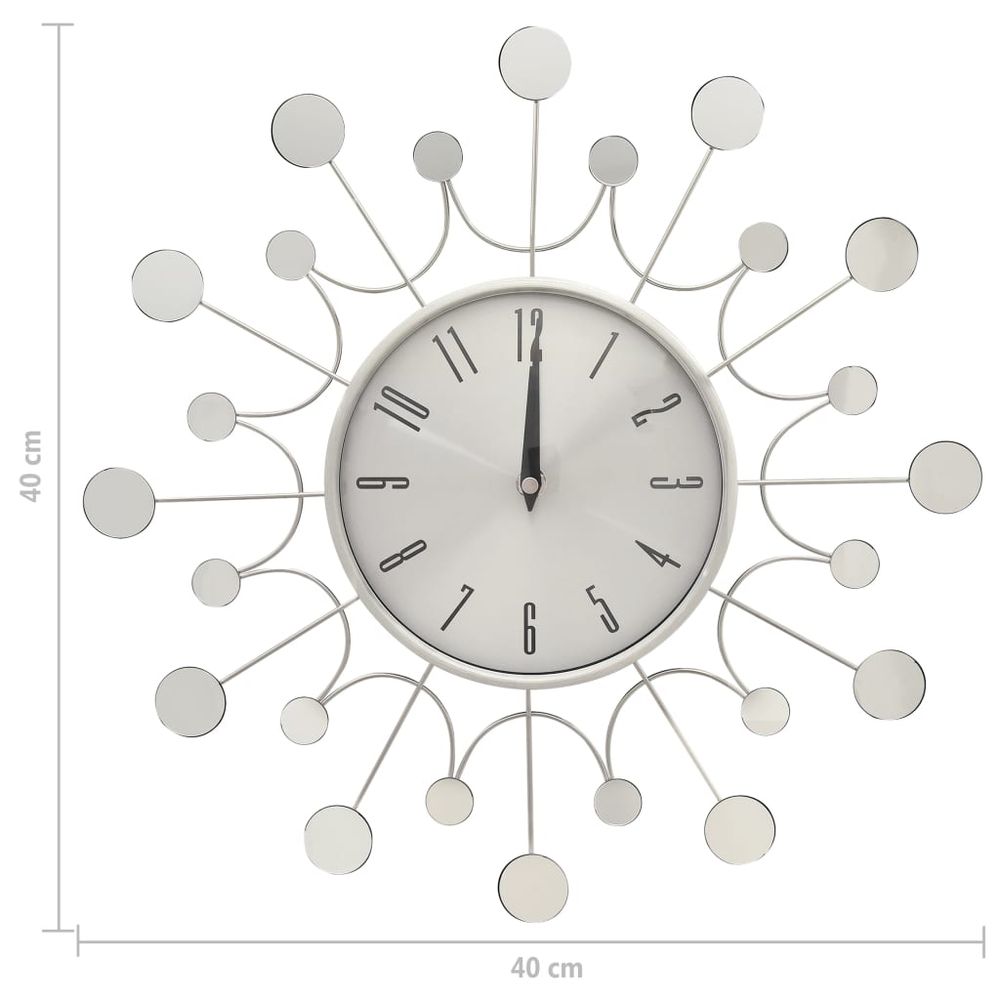 Wall Clock Silver 40 cm Metal - Clock from vidaXL