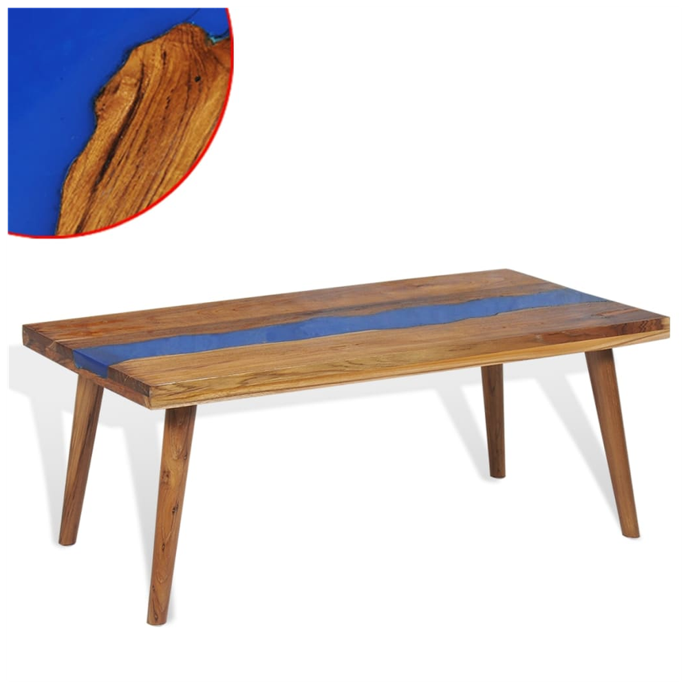 Coffee Table Teak Resin 100x50x40 cm vidaXL - Coffee Table from vidaXL
