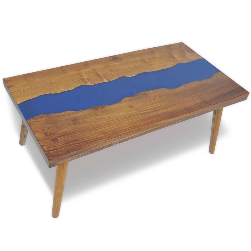 Coffee Table Teak Resin 100x50x40 cm vidaXL - Coffee Table from vidaXL