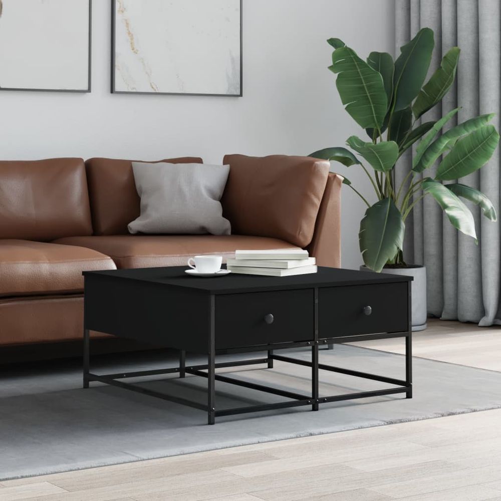 Coffee Table Black 100x99x40 cm vidaXL Engineered Wood - Coffee Table from vidaXL