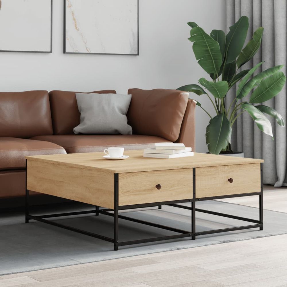Coffee Table Black 100x99x40 cm vidaXL Engineered Wood - Coffee Table from vidaXL