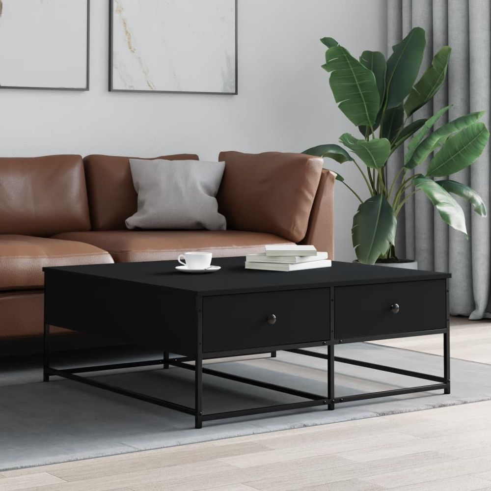 Coffee Table Black 100x99x40 cm vidaXL Engineered Wood - Coffee Table from vidaXL