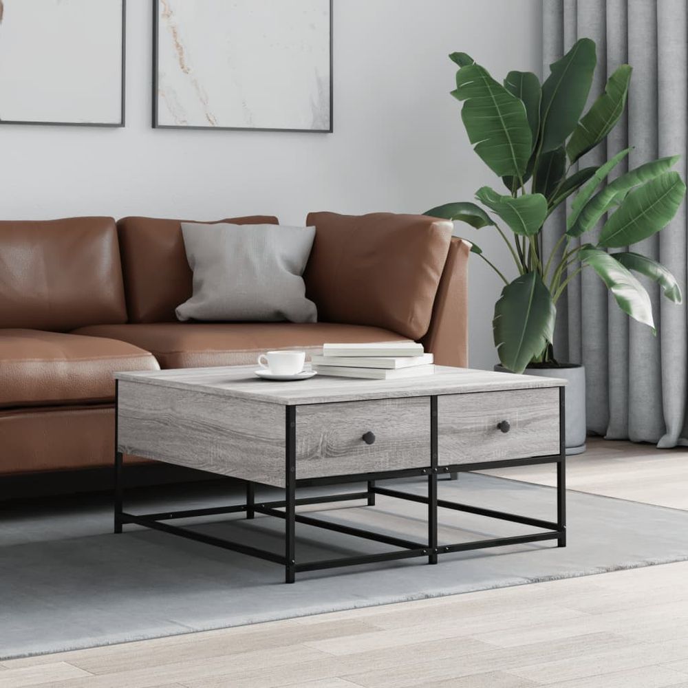 Coffee Table Black 100x99x40 cm vidaXL Engineered Wood - Coffee Table from vidaXL