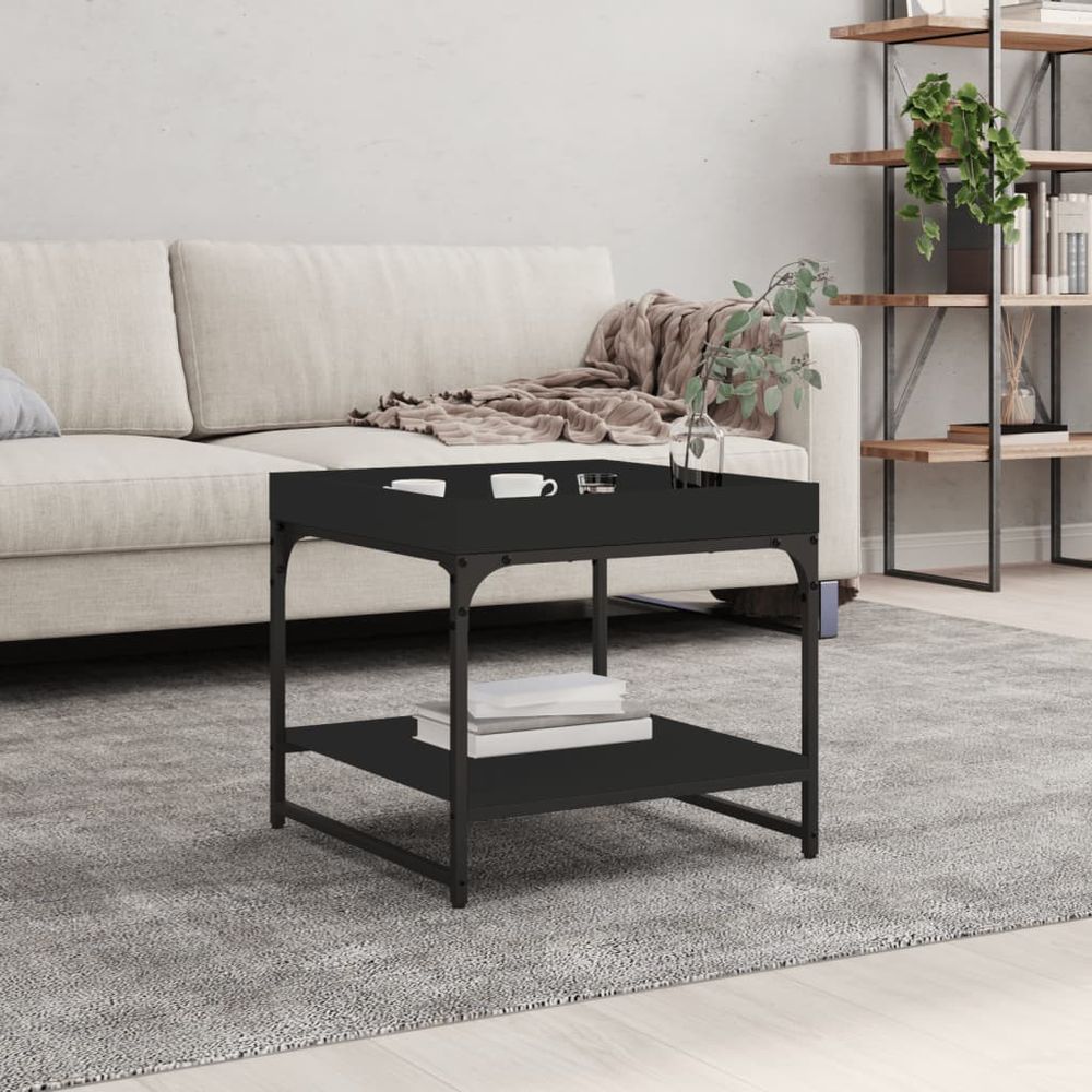 Coffee Table Black 100x49x45 cm vidaXL Engineered Wood - Coffee Table from vidaXL
