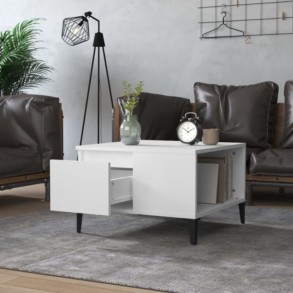 Coffee Table White 55x55x36.5 cm vidaXL Engineered Wood - Coffee Table from vidaXL