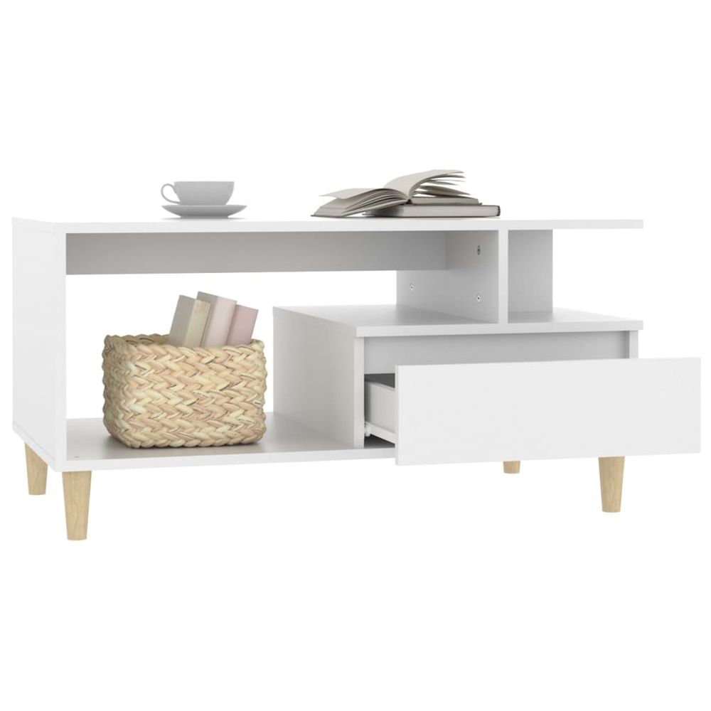 Coffee Table White 90x49x45 cm vidaXL Engineered Wood - Coffee Table from vidaXL