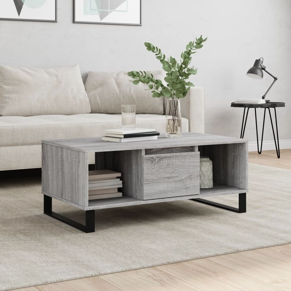 Coffee Table White 90x50x36.5 cm vidaXL Engineered Wood - Coffee Table from vidaXL