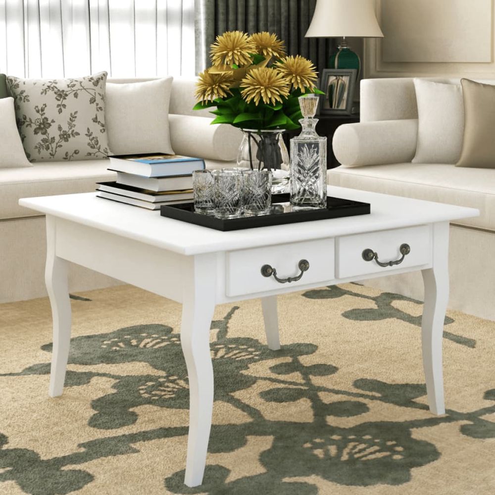 Coffee Table White 80x80x50 cm vidaXL Wood - Coffee Table from vidaXL