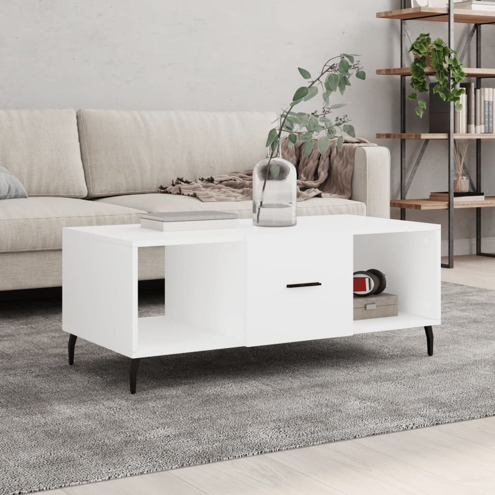 Coffee Table White 102x50x40 cm vidaXL Engineered Wood - Coffee Table from vidaXL