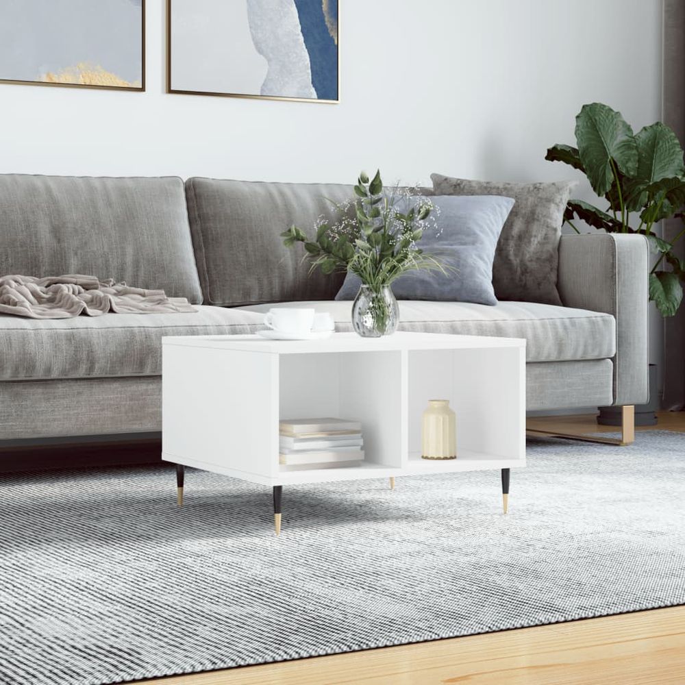 Coffee Table White 60x50x36.5 cm vidaXL Engineered Wood - Coffee Table from vidaXL