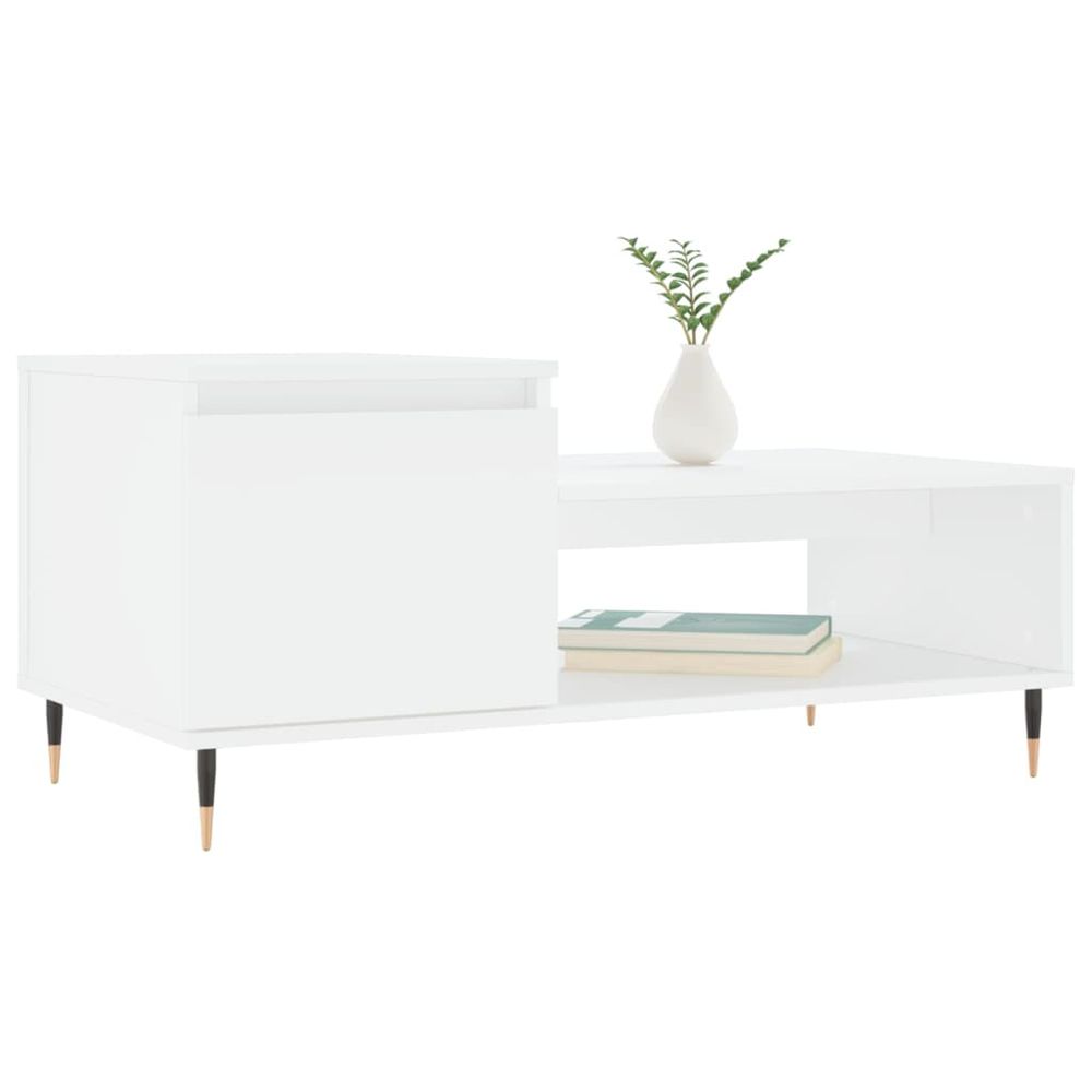 Coffee Table White 100x50x45 cm vidaXL Engineered Wood - Coffee Table from vidaXL