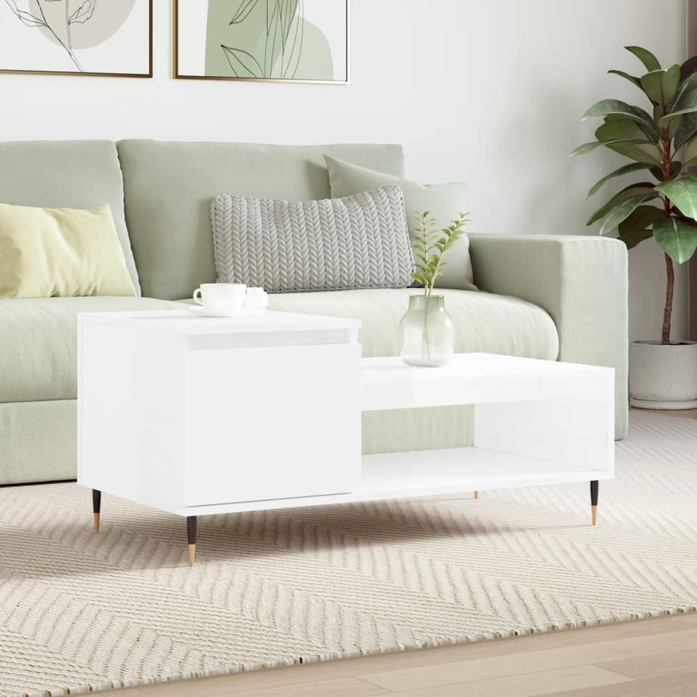 Coffee Table White 100x50x45 cm vidaXL Engineered Wood - Coffee Table from vidaXL