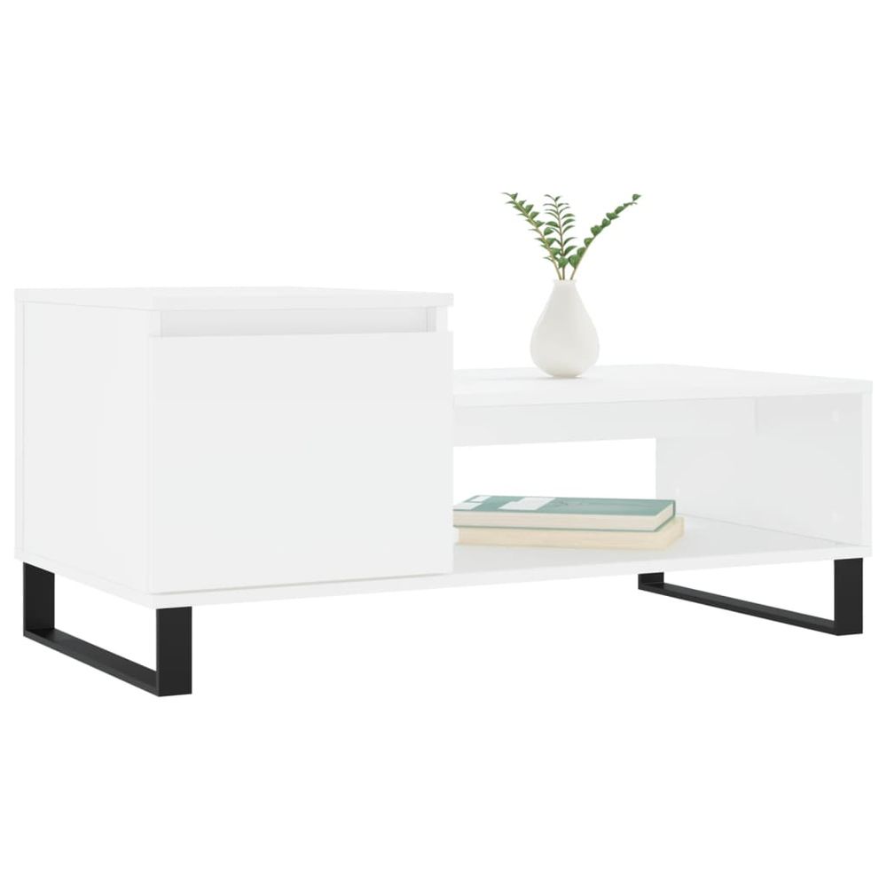 Coffee Table White 100x50x45 cm vidaXL Engineered Wood - Coffee Table from vidaXL